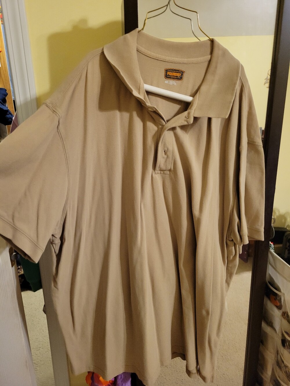 The Foundry Supply Co. Men's Tan Polo Shirt